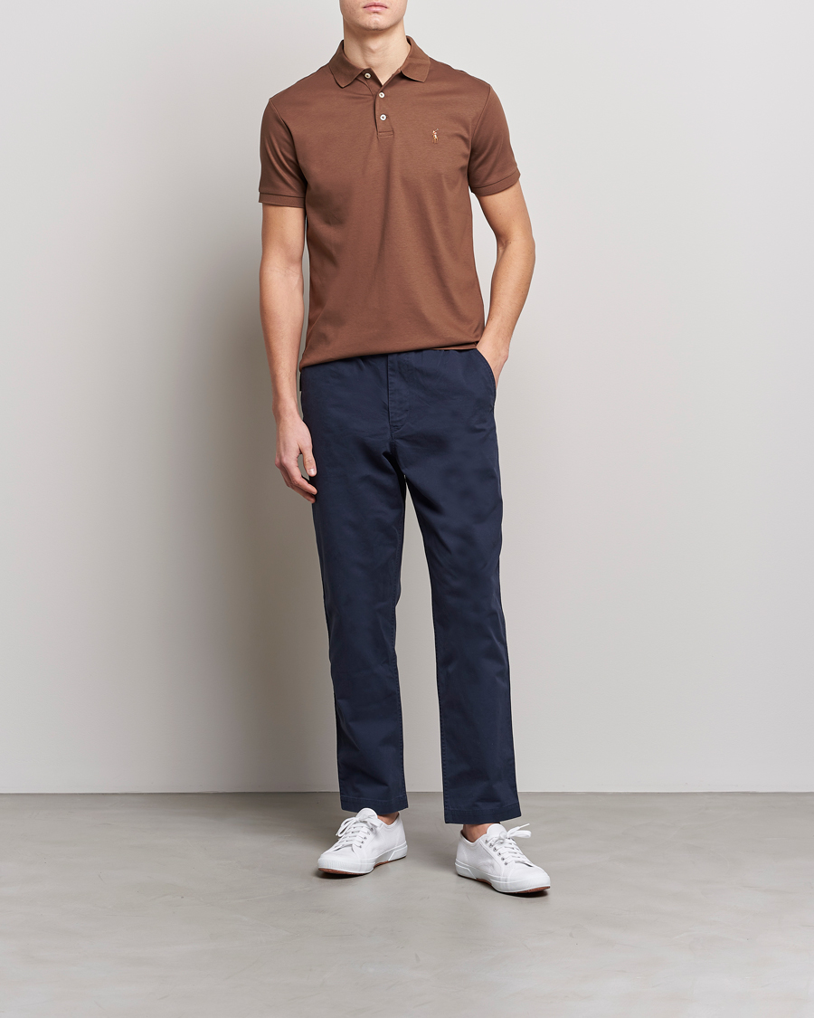 Herre | Pikéer | Polo Ralph Lauren | Pima Cotton Polo Luggage Brown