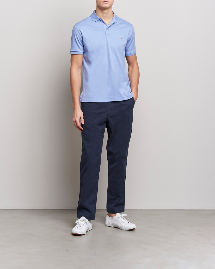 Herre | Pikéer | Polo Ralph Lauren | Luxury Pima Cotton Polo Lafayette Blue