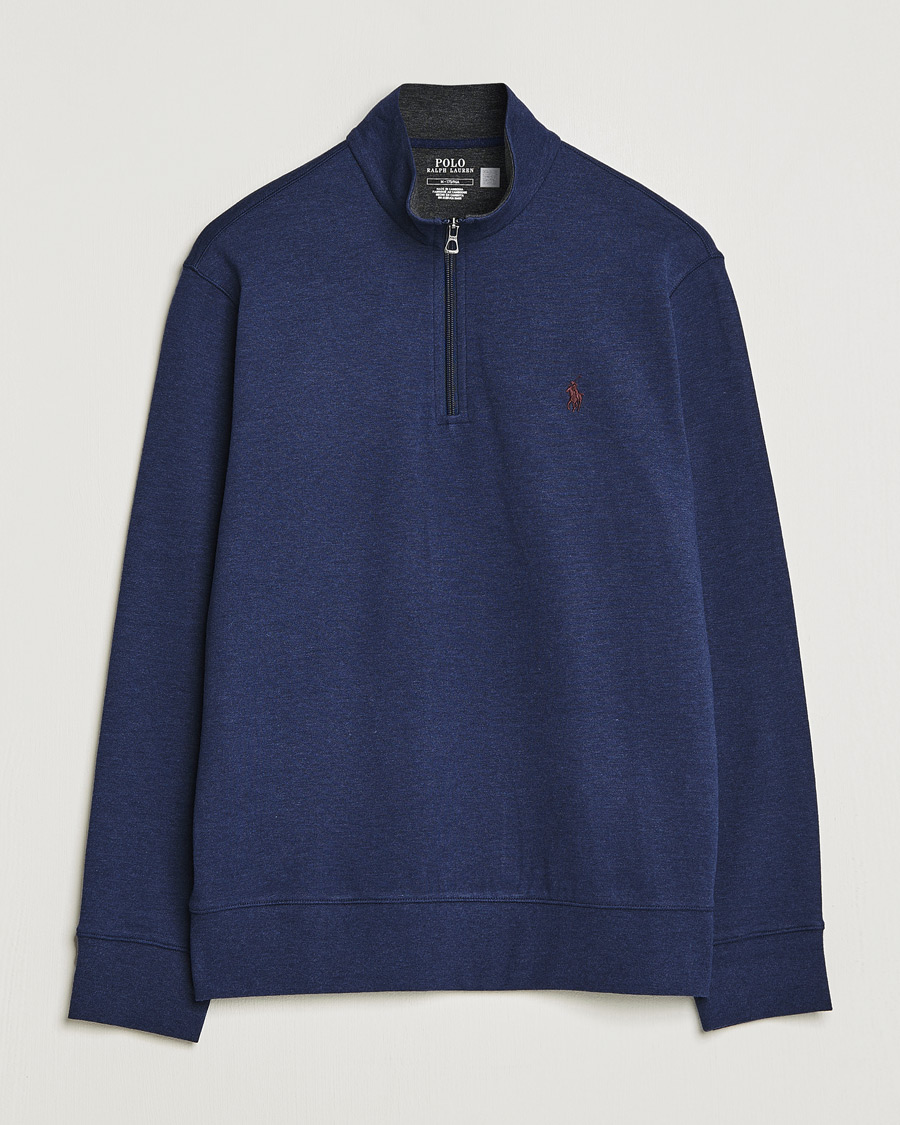 Herre | Gensere | Polo Ralph Lauren | Double Knit Half-Zip Sweater Spring Navy Heather
