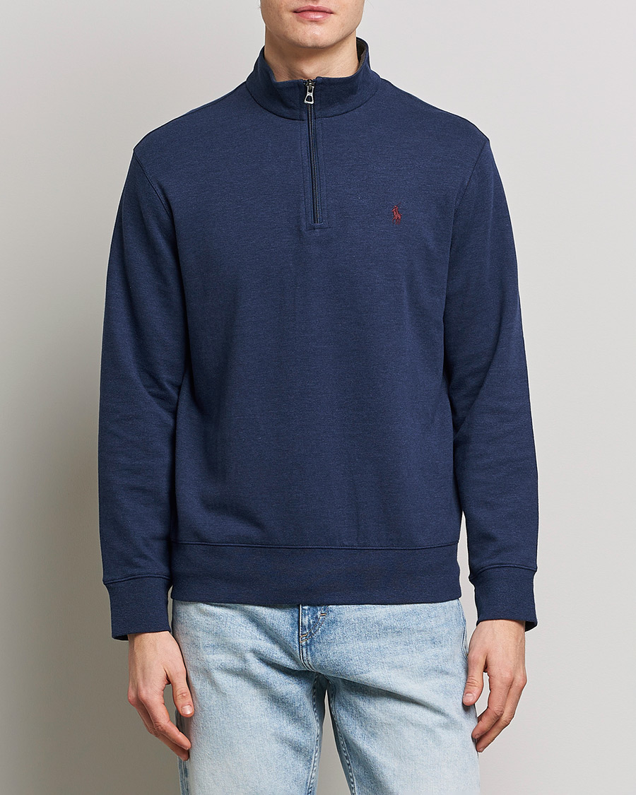 Herre | Half-zip | Polo Ralph Lauren | Double Knit Half-Zip Sweater Spring Navy Heather