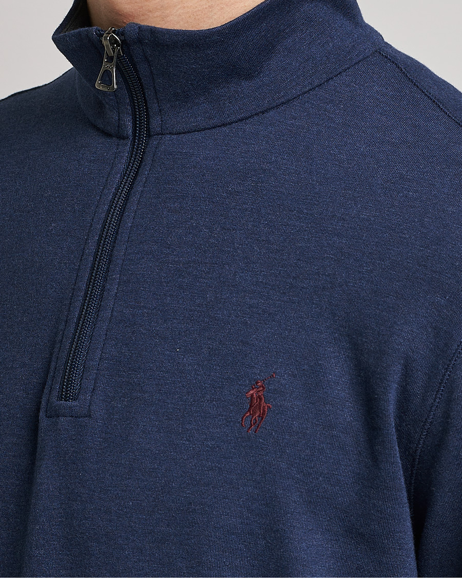Herre | Gensere | Polo Ralph Lauren | Double Knit Half-Zip Sweater Spring Navy Heather