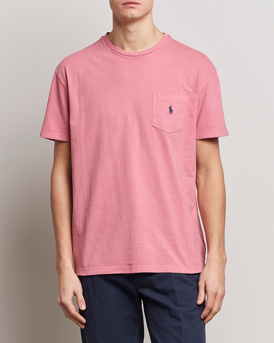 Herre |  | Polo Ralph Lauren | Cotton/Linen Crew Neck T-Shirt Desert Rose