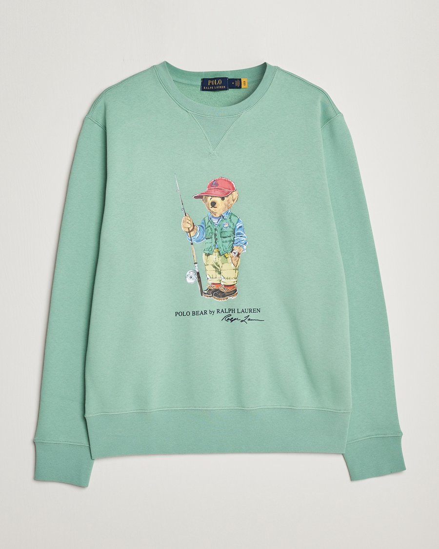 Herre | Gensere | Polo Ralph Lauren | Printed Fishing Bear Crew Neck Sweatshirt Faded Mint
