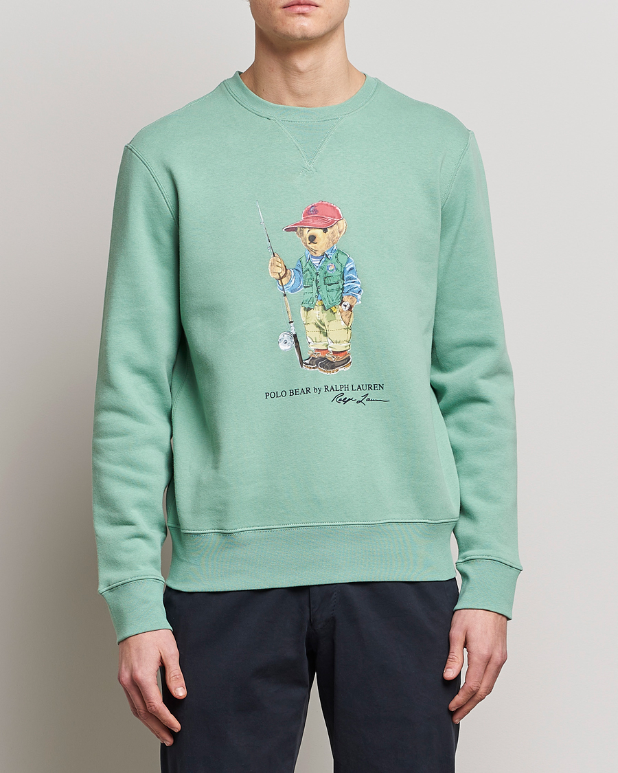 Herre | Gensere | Polo Ralph Lauren | Printed Fishing Bear Crew Neck Sweatshirt Faded Mint