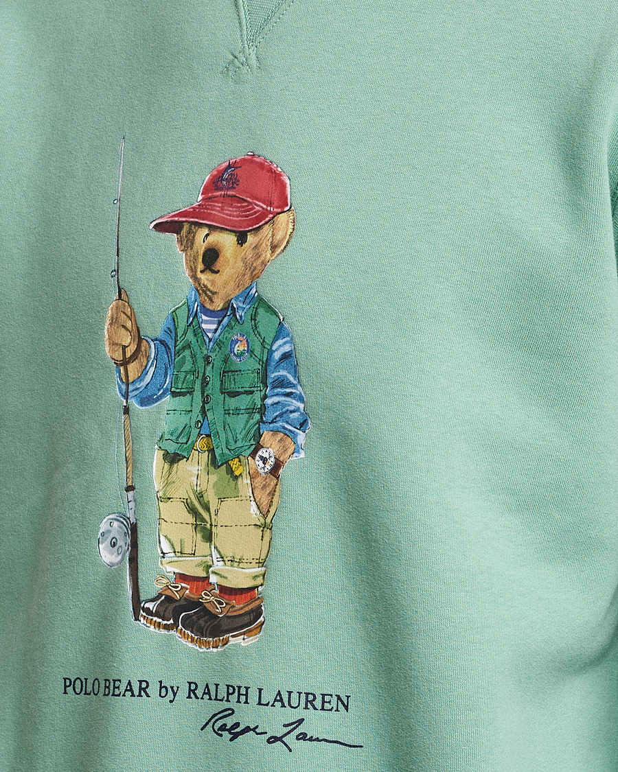 Herre | Gensere | Polo Ralph Lauren | Printed Fishing Bear Crew Neck Sweatshirt Faded Mint