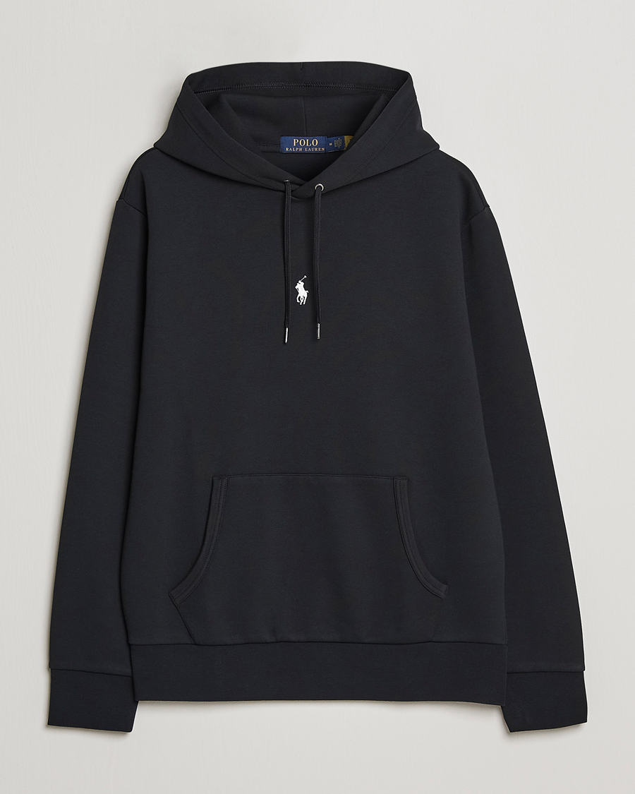 Herre | Gensere | Polo Ralph Lauren | Double Knit Center Logo Hoodie Black