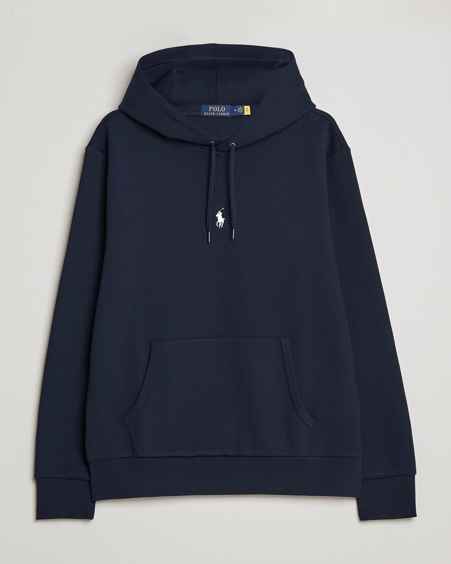 Herre | Gensere | Polo Ralph Lauren | Double Knit Center Logo Hoodie Aviator Navy