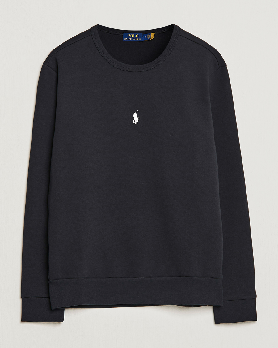 Herre | Gensere | Polo Ralph Lauren | Double Knit Center Logo Sweatshirt Black