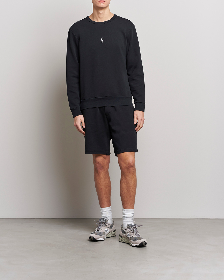 Herre | Gensere | Polo Ralph Lauren | Double Knit Center Logo Sweatshirt Black