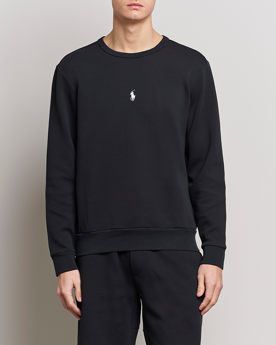 Herre |  | Polo Ralph Lauren | Double Knit Center Logo Sweatshirt Black