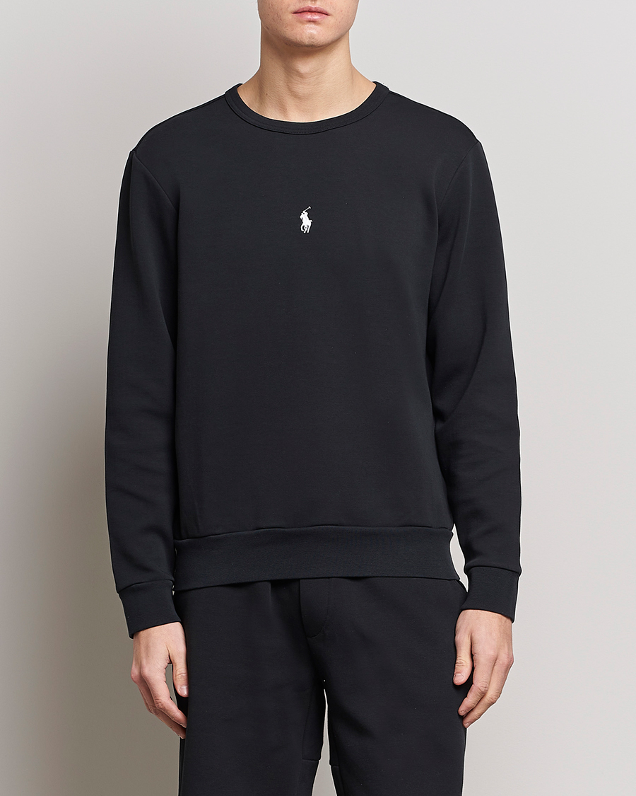 Herre | Gensere | Polo Ralph Lauren | Double Knit Center Logo Sweatshirt Black
