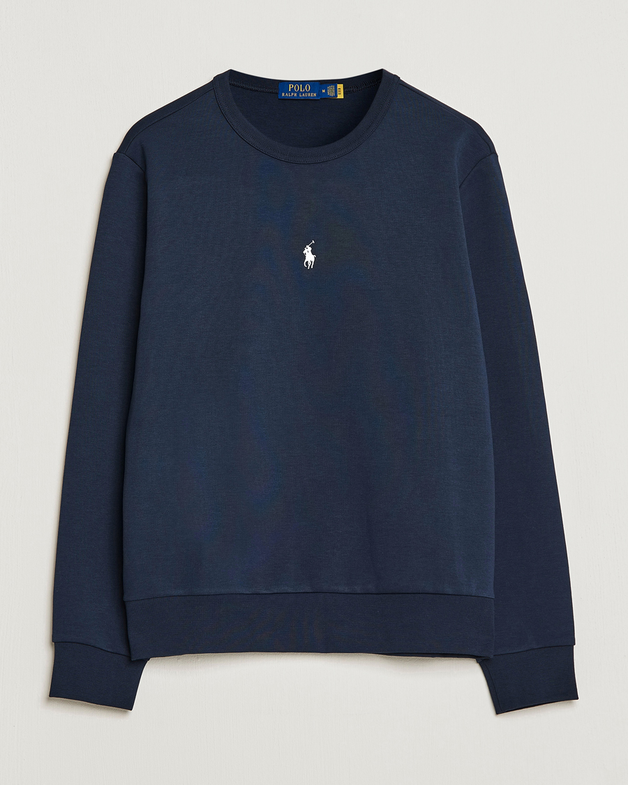 Herre | Gensere | Polo Ralph Lauren | Double Knit Center Logo Sweatshirt Aviator Navy