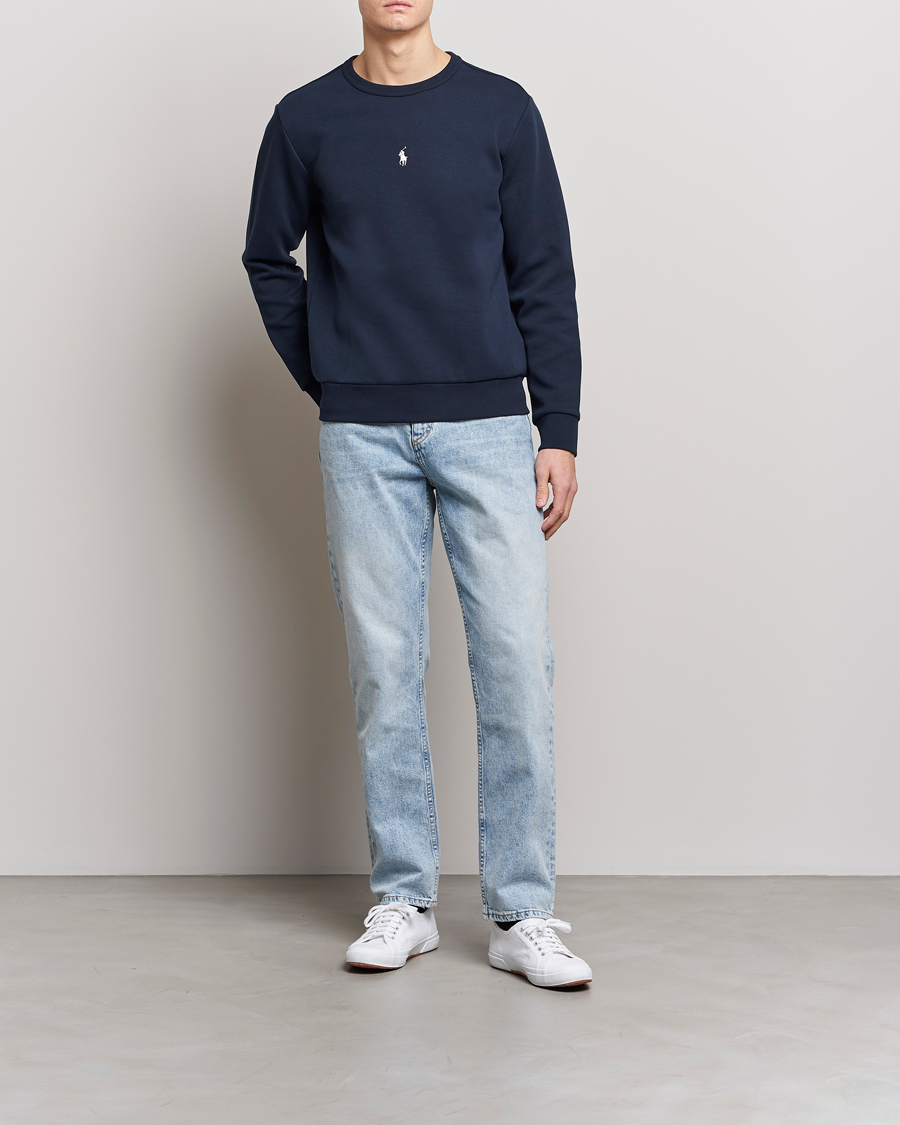 Herre | Gensere | Polo Ralph Lauren | Double Knit Center Logo Sweatshirt Aviator Navy
