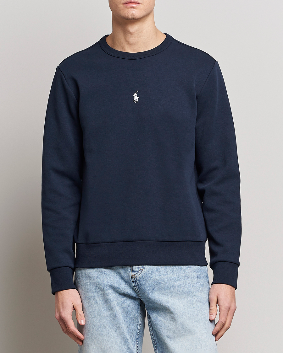 Herre | Gensere | Polo Ralph Lauren | Double Knit Center Logo Sweatshirt Aviator Navy