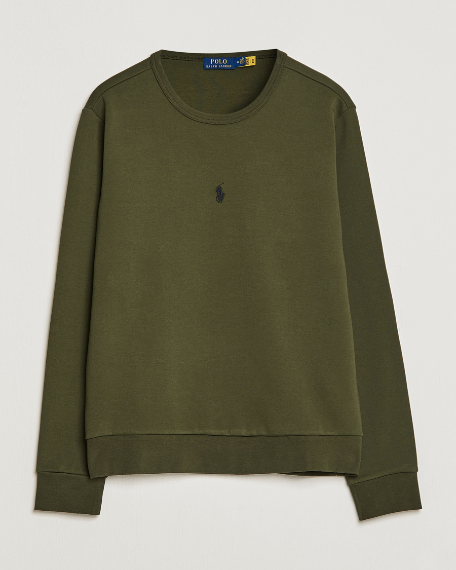 Herre | Gensere | Polo Ralph Lauren | Double Knit Center Logo Sweatshirt Company Olive