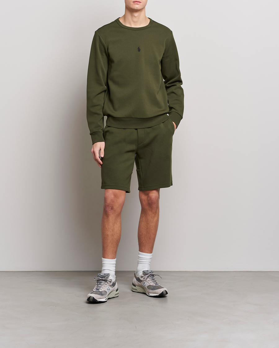 Herre | Gensere | Polo Ralph Lauren | Double Knit Center Logo Sweatshirt Company Olive
