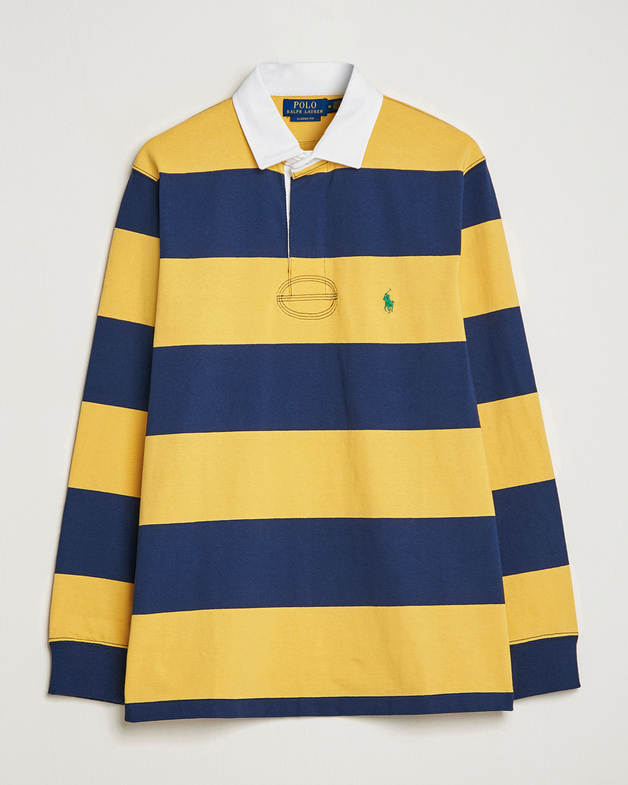 Herre | Gensere | Polo Ralph Lauren | Jersey Striped Rugger Yellow/Navy