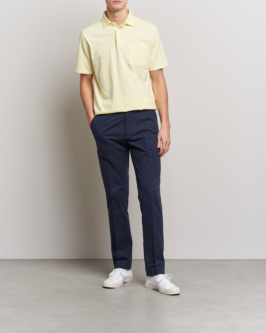 Herre | Pikéer | Polo Ralph Lauren | Cotton/Linen Polo Bristol Yellow