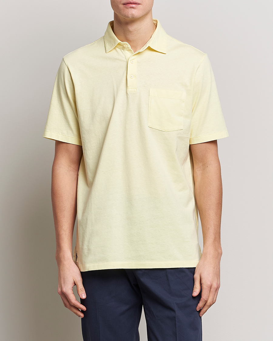 Herre | Pikéer | Polo Ralph Lauren | Cotton/Linen Polo Bristol Yellow