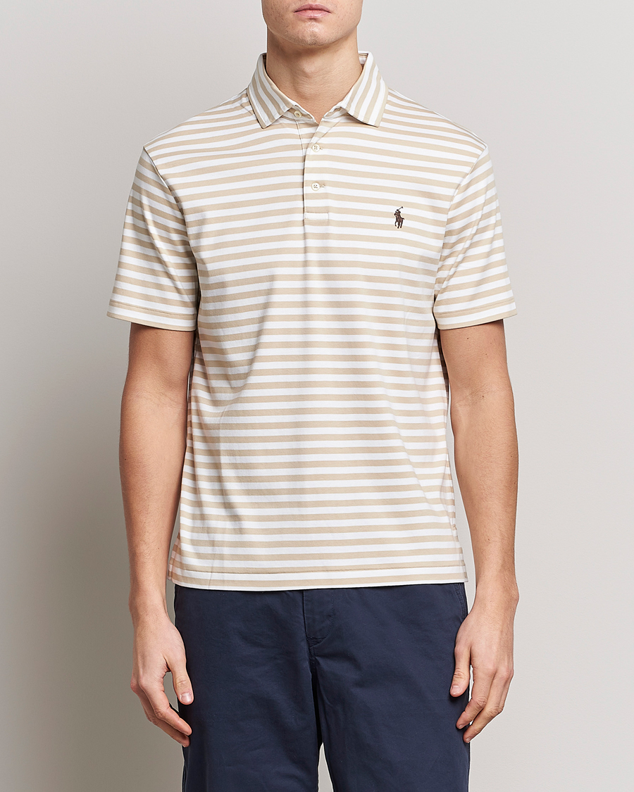 Herre |  | Polo Ralph Lauren | Luxury Pima Cotton Striped Polo Beige/White