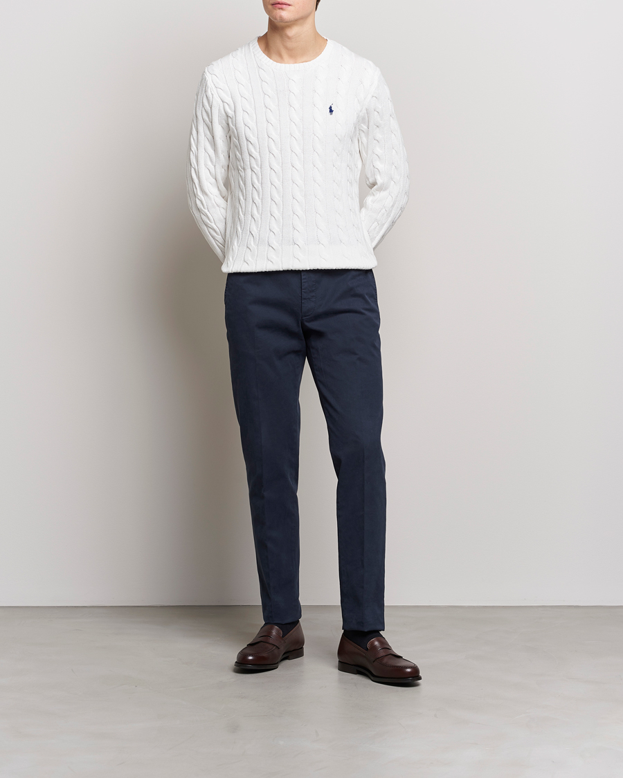 Herre | Gensere | Polo Ralph Lauren | Cotton Cable Pullover White