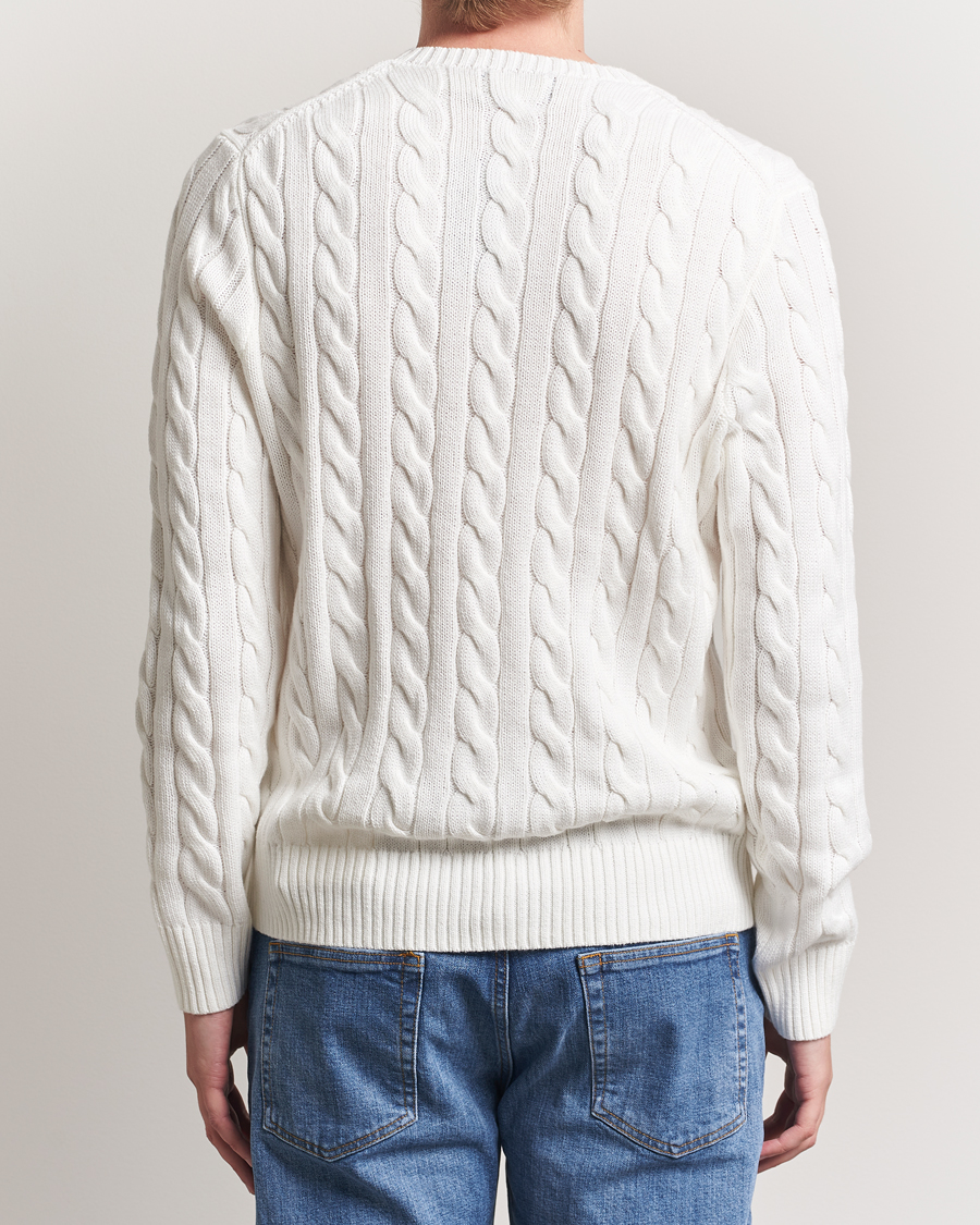 Herre | Gensere | Polo Ralph Lauren | Cotton Cable Pullover White