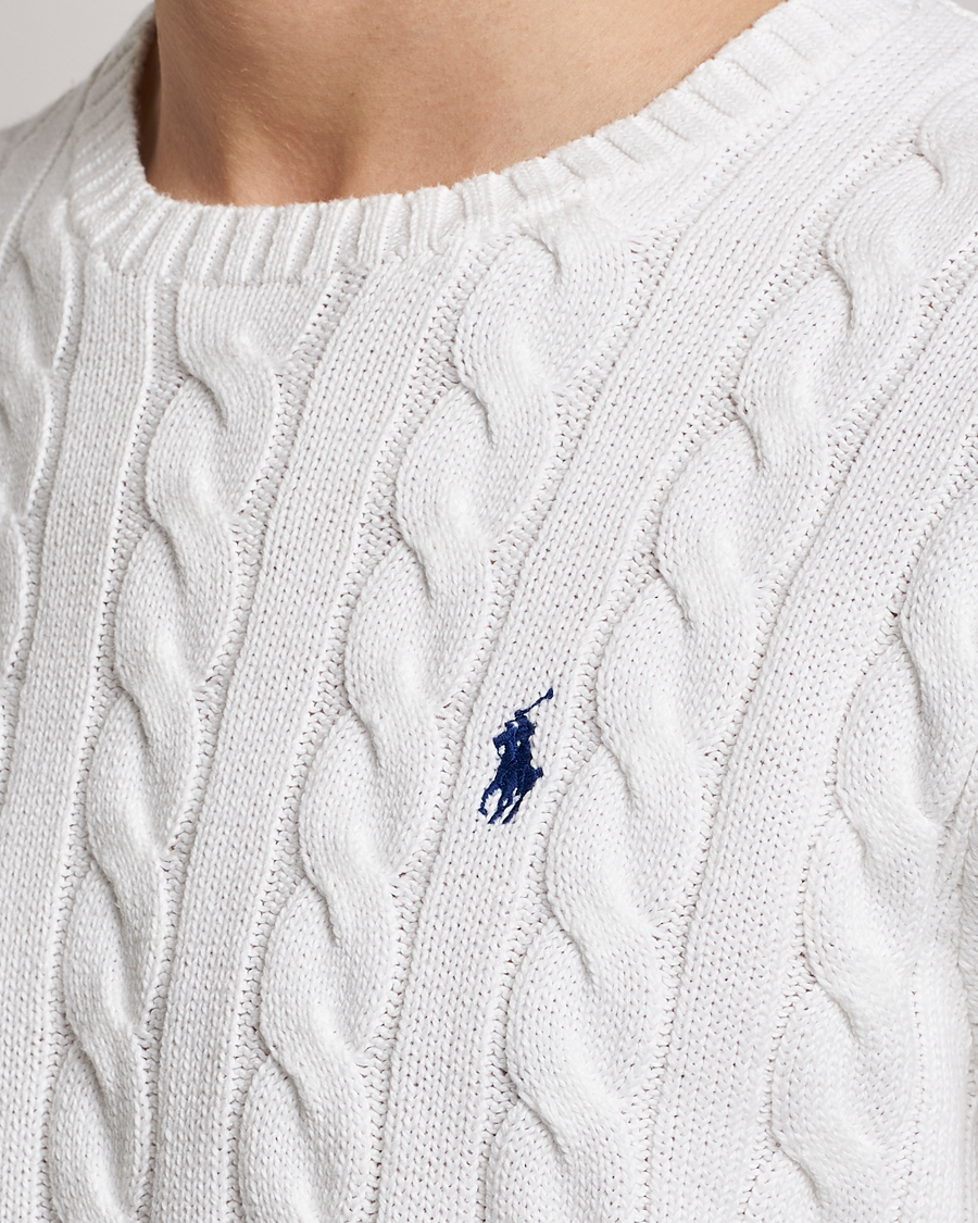 Herre | Gensere | Polo Ralph Lauren | Cotton Cable Pullover White