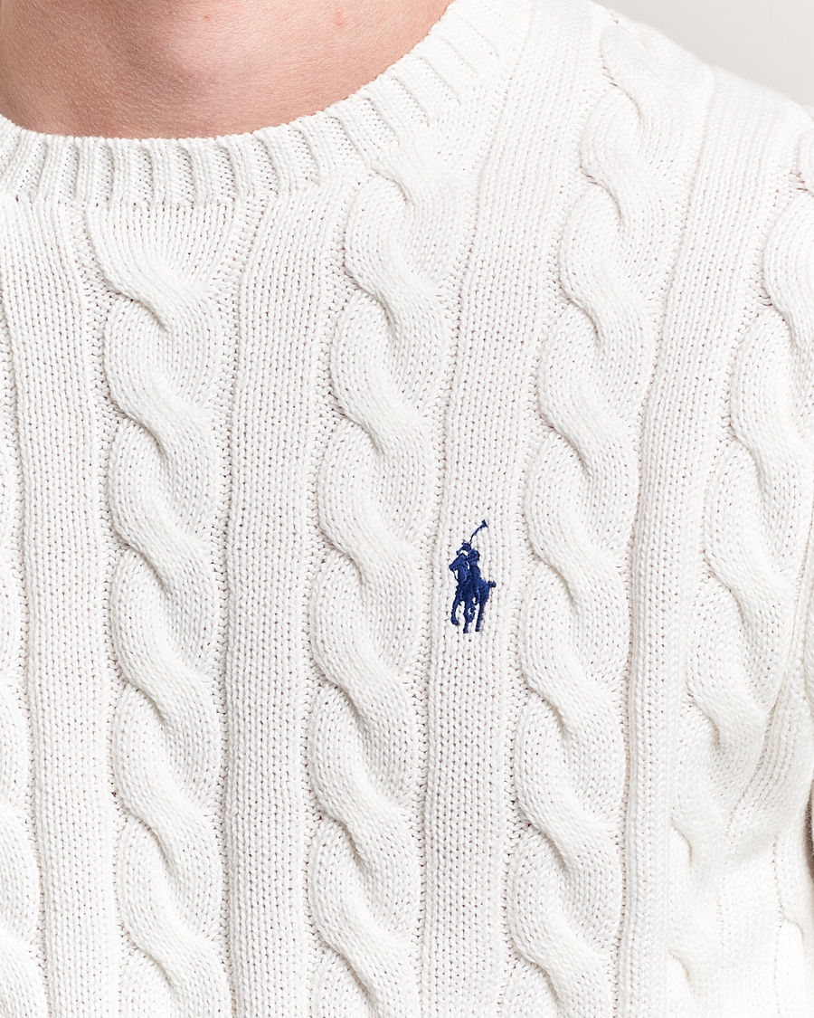 Herre | Gensere | Polo Ralph Lauren | Cotton Cable Pullover White