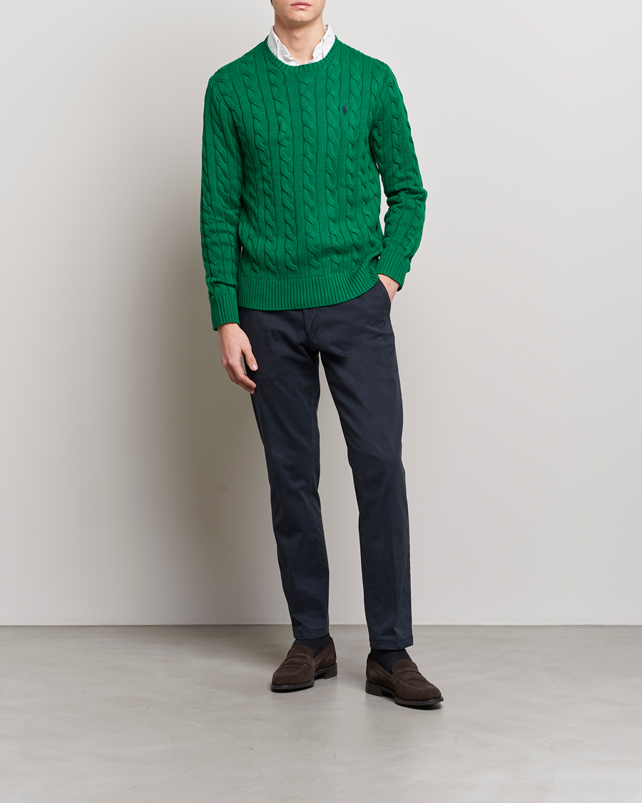 Herre | Gensere | Polo Ralph Lauren | Cotton Cable Pullover Athletic Green