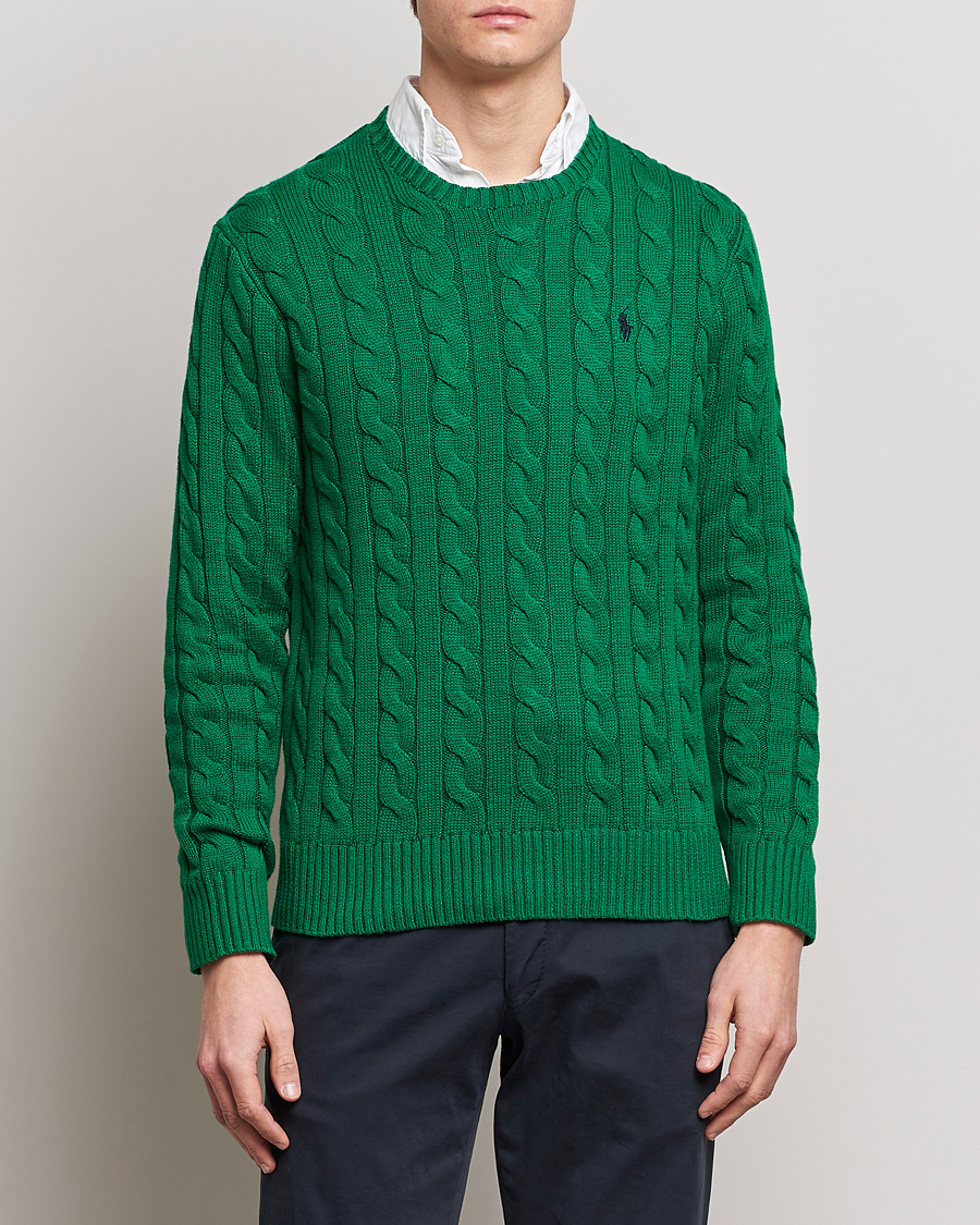 Herre | Gensere | Polo Ralph Lauren | Cotton Cable Pullover Athletic Green