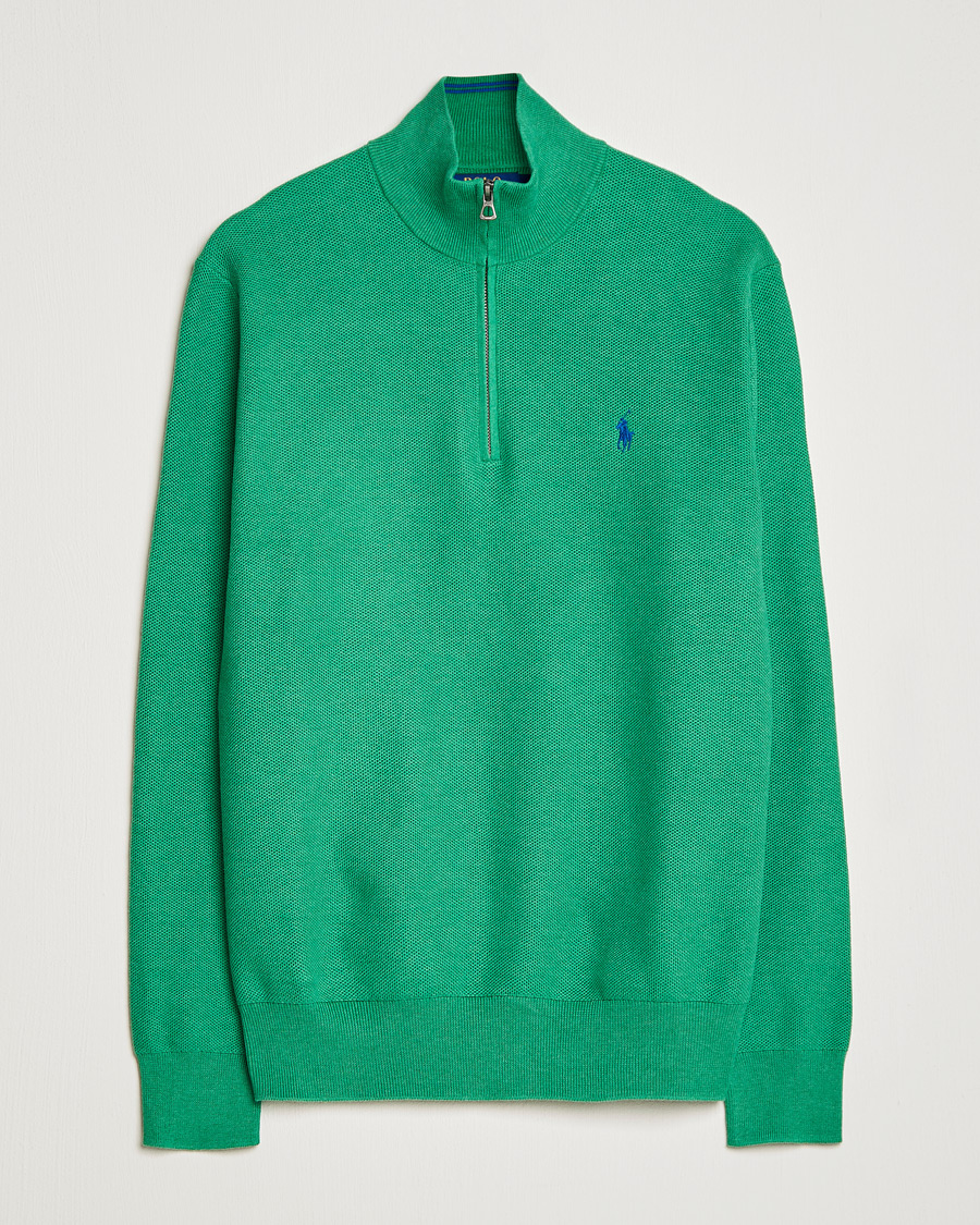 Herre | Gensere | Polo Ralph Lauren | Textured Half-Zip Optic Green Heather