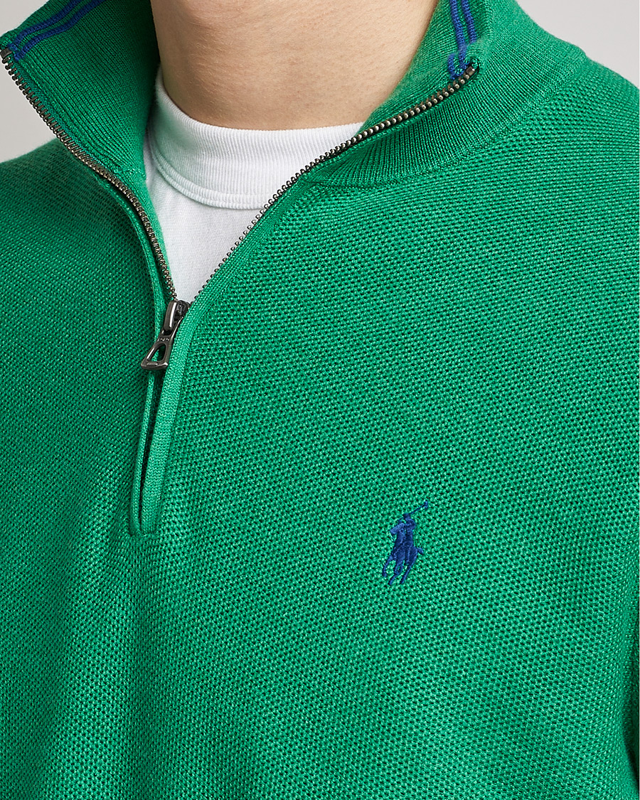 Herre | Gensere | Polo Ralph Lauren | Textured Half-Zip Optic Green Heather