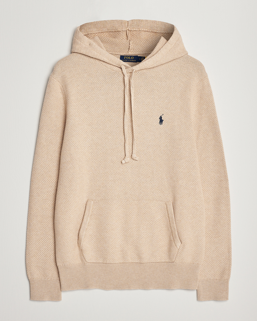 Herre | Gensere | Polo Ralph Lauren | Cotton Cable Hoodie Sand Dune Heather