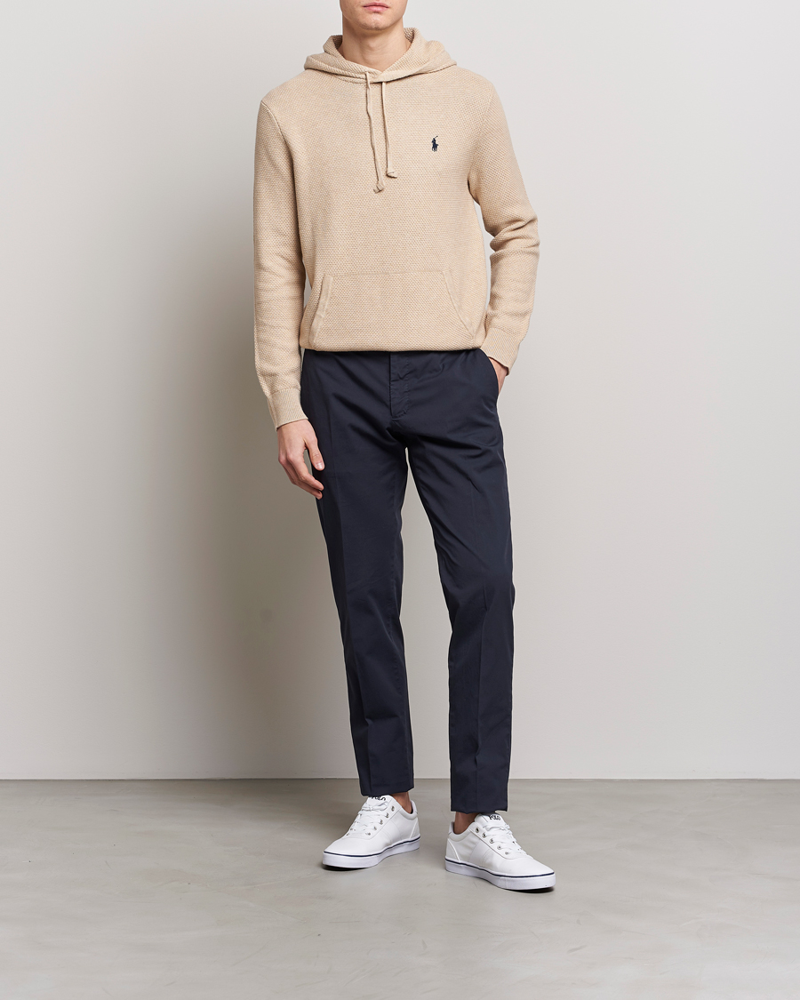Herre | Gensere | Polo Ralph Lauren | Cotton Cable Hoodie Sand Dune Heather