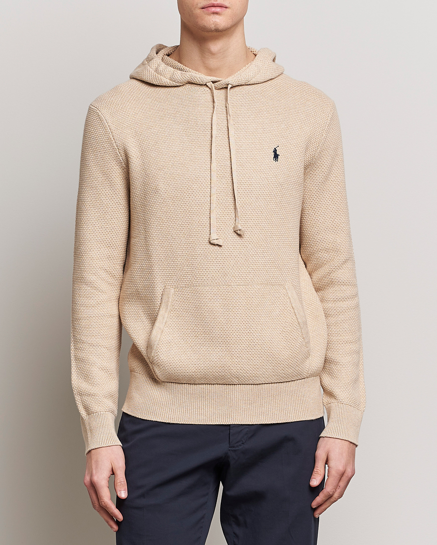 Herre | Gensere | Polo Ralph Lauren | Cotton Cable Hoodie Sand Dune Heather