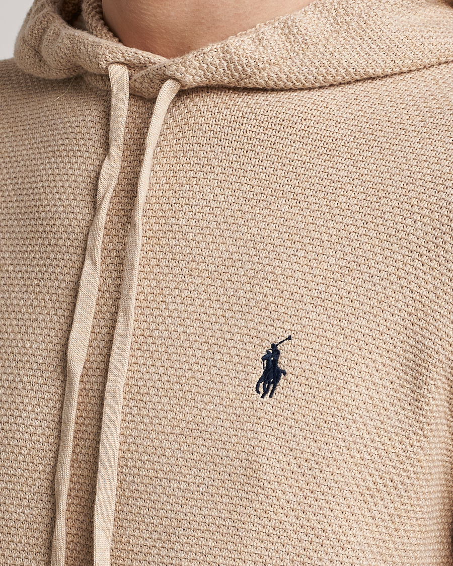 Herre | Gensere | Polo Ralph Lauren | Cotton Cable Hoodie Sand Dune Heather