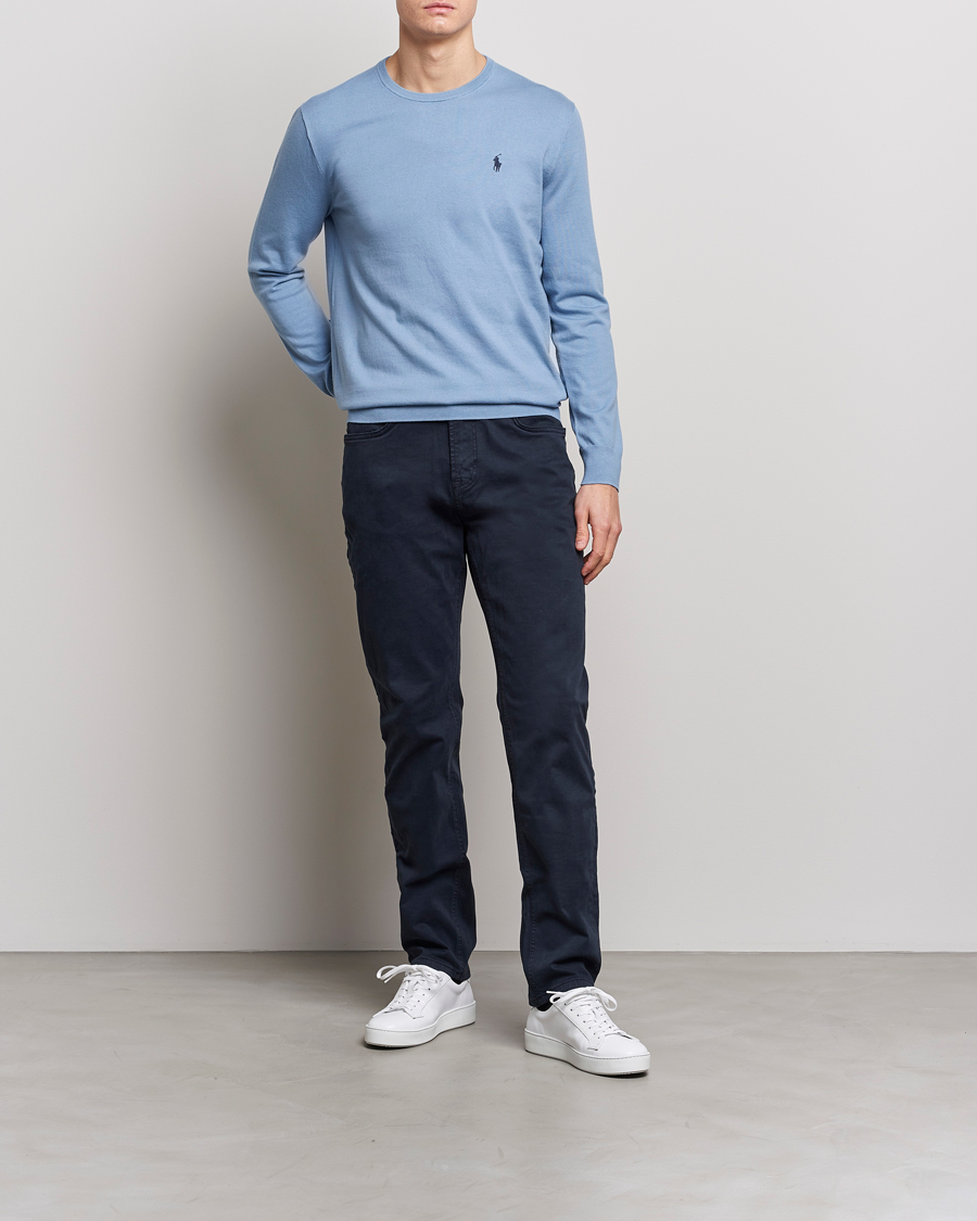 Herre | Gensere | Polo Ralph Lauren | Cotton Crew Neck Sweater Channel Blue