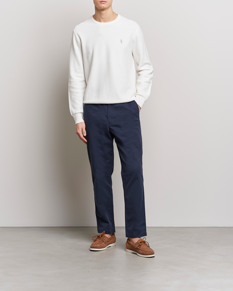 Herre | Gensere | Polo Ralph Lauren | Textured Crew Neck Sweater Deckwash White