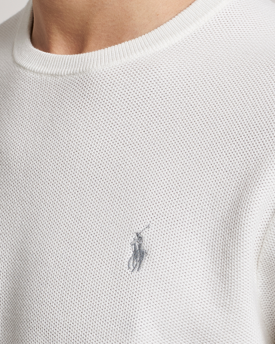 Herre | Gensere | Polo Ralph Lauren | Textured Crew Neck Sweater Deckwash White