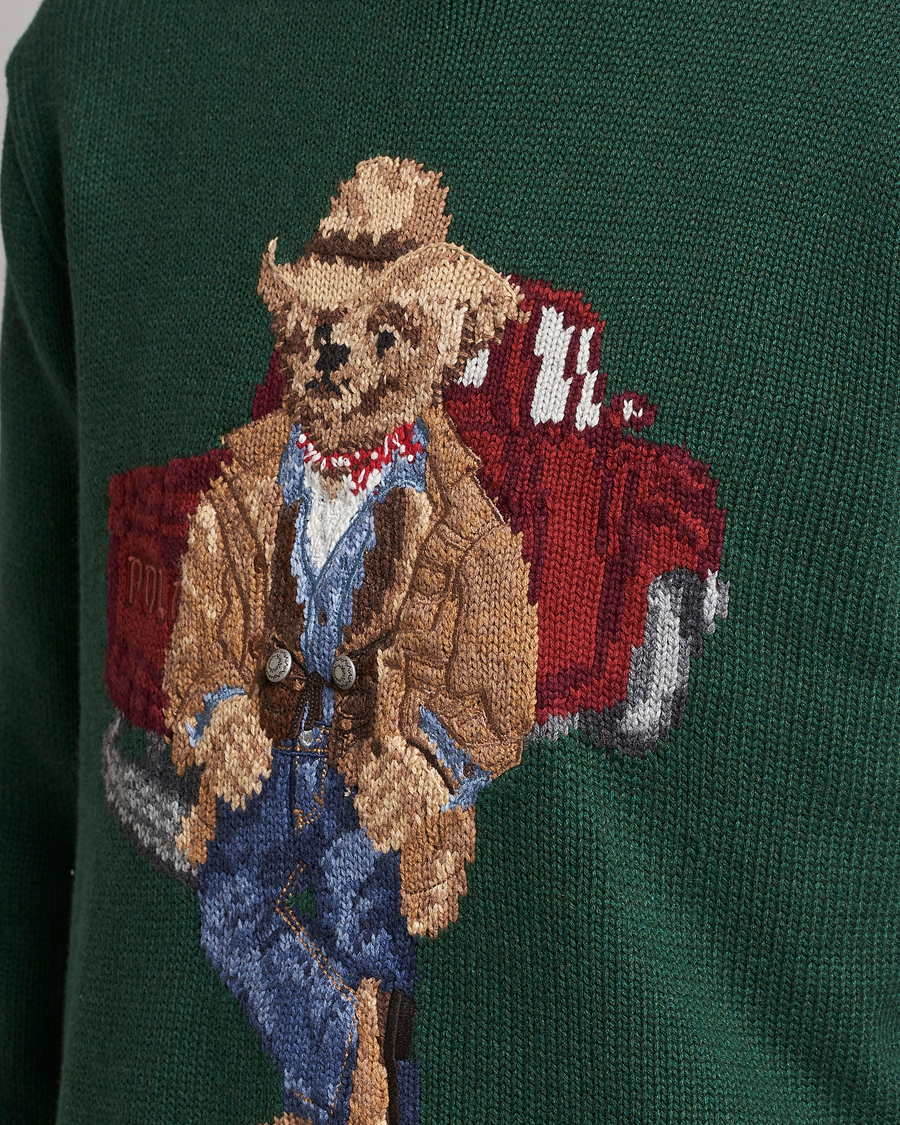 Herre | Gensere | Polo Ralph Lauren | Knitted Crew Neck Bear Sweater New Forest Heather