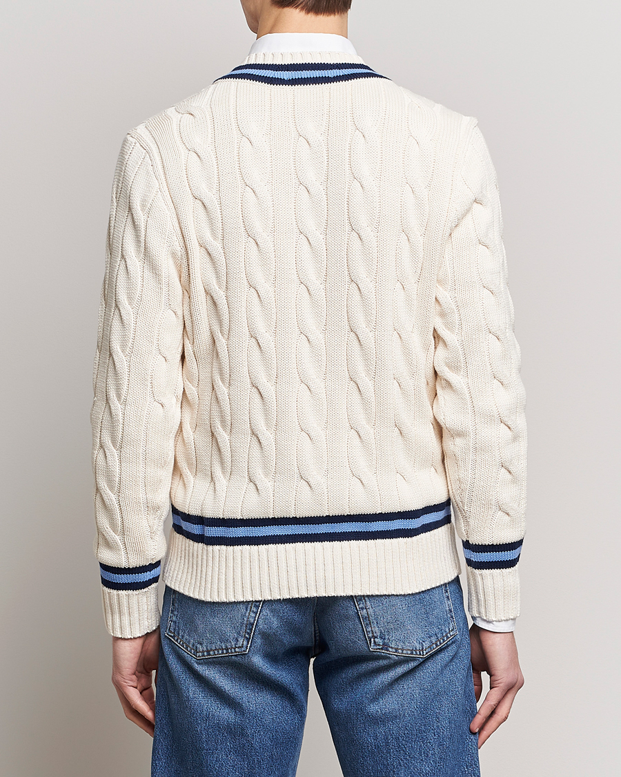 Herre | Gensere | Polo Ralph Lauren | Cricket Sweater Cream/Navy Stripe