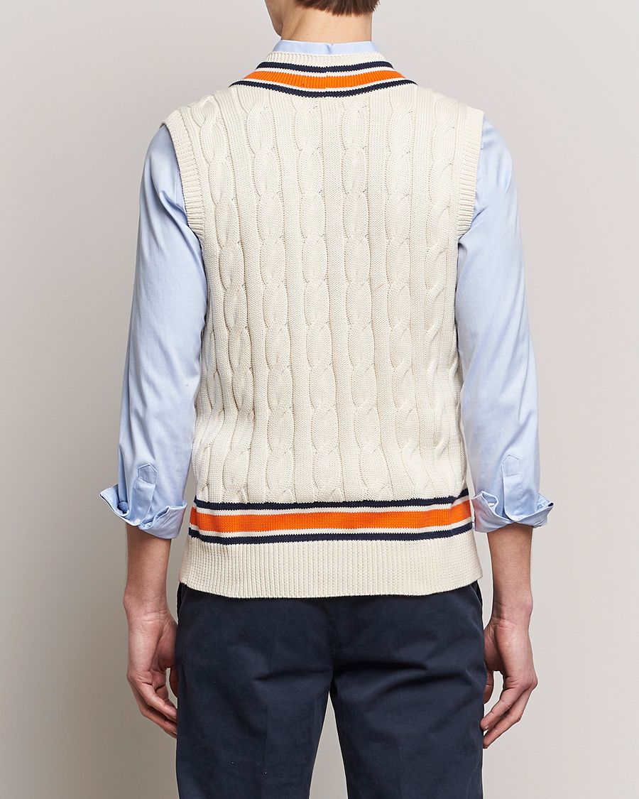 Herre | Gensere | Polo Ralph Lauren | Cricket V-Neck Knitted Vest Cream Multi
