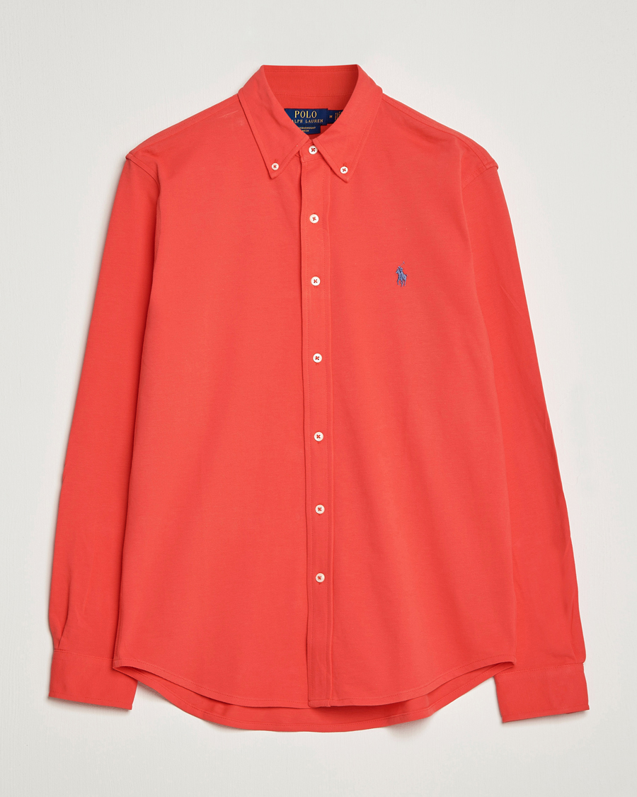 Herre | Skjorter | Polo Ralph Lauren | Featherweight Mesh Shirt Red Reef