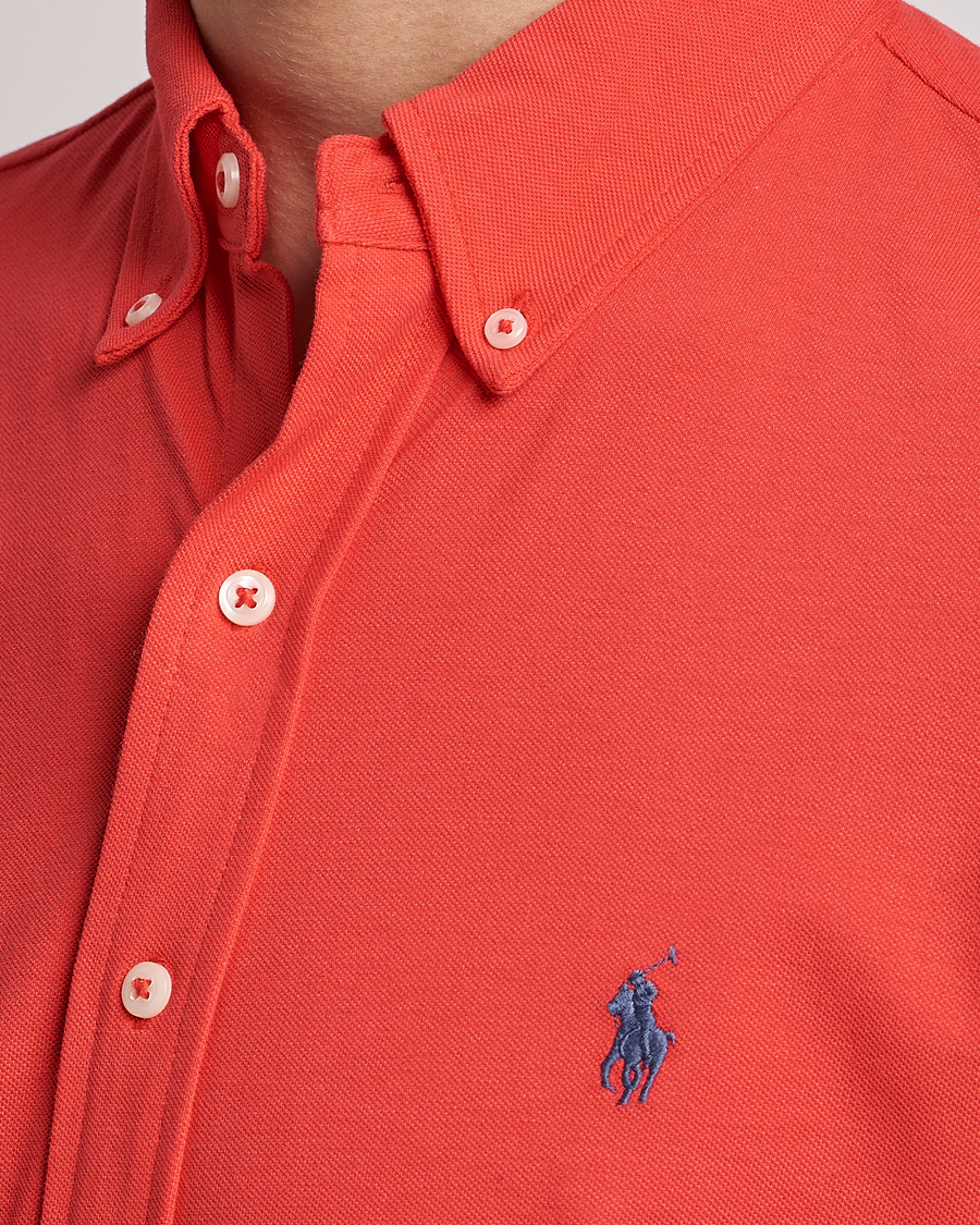 Herre | Skjorter | Polo Ralph Lauren | Featherweight Mesh Shirt Red Reef