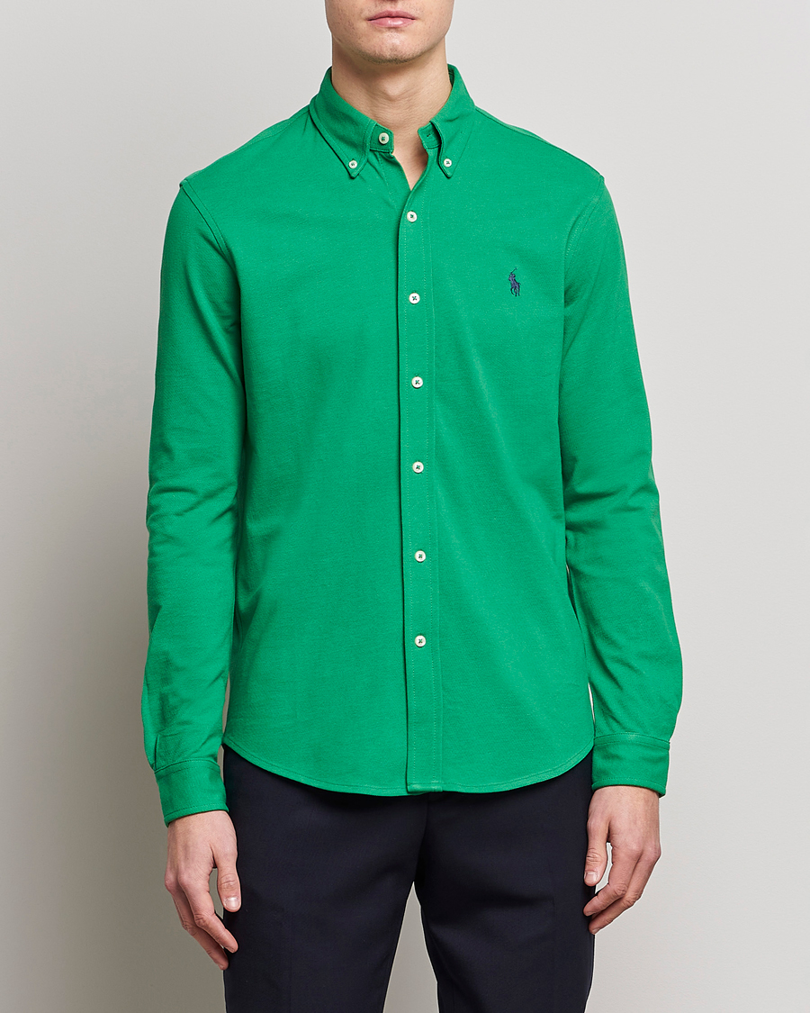 Herre |  | Polo Ralph Lauren | Featherweight Mesh Shirt Optic Green