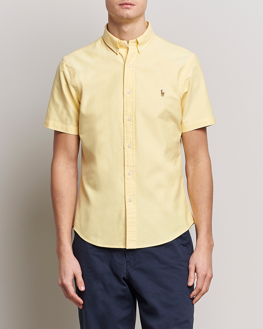 Herre | Kortermede skjorter | Polo Ralph Lauren | Slim Fit Oxford Short Sleeve Shirt Yellow
