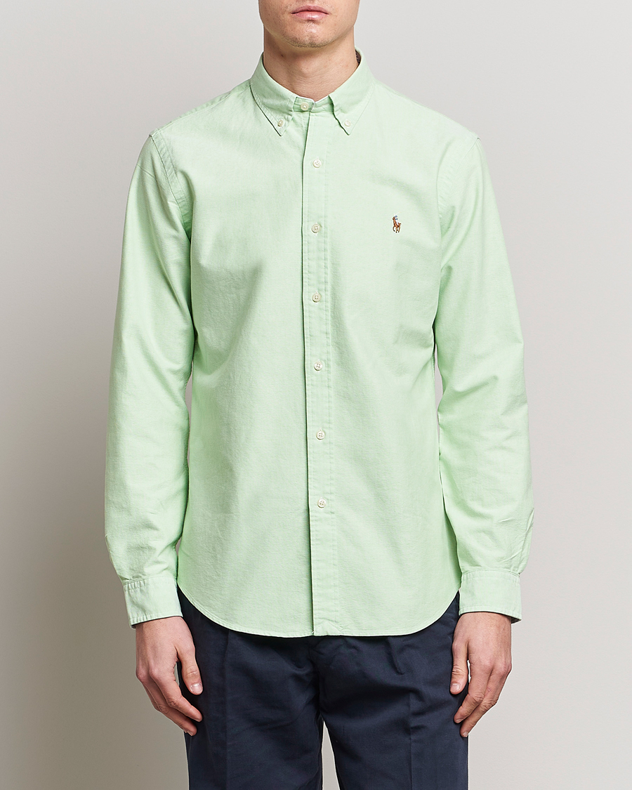 Herre |  | Polo Ralph Lauren | Custom Fit Oxford Button Down Shirt Oasis Green