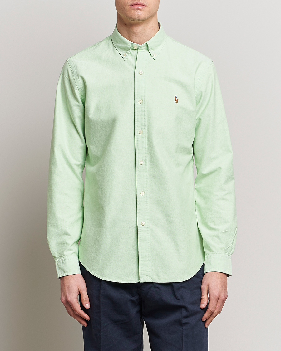 Herre | Skjorter | Polo Ralph Lauren | Custom Fit Oxford Button Down Shirt Oasis Green