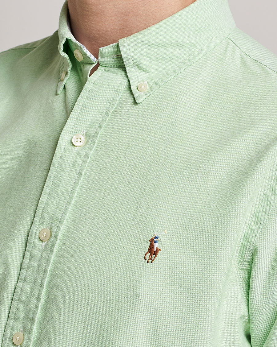 Herre | Skjorter | Polo Ralph Lauren | Custom Fit Oxford Button Down Shirt Oasis Green