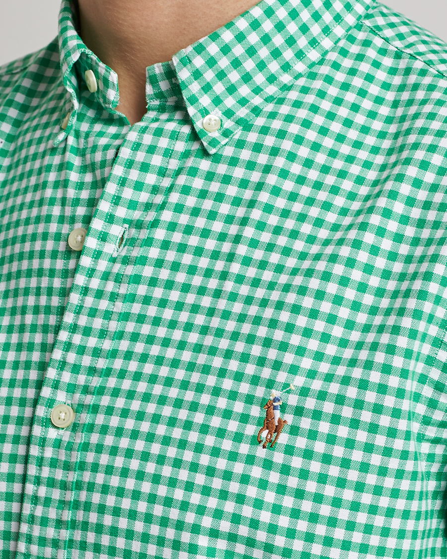 Herre | Skjorter | Polo Ralph Lauren | Slim Fit Oxford Checked Shirt Emerald/White